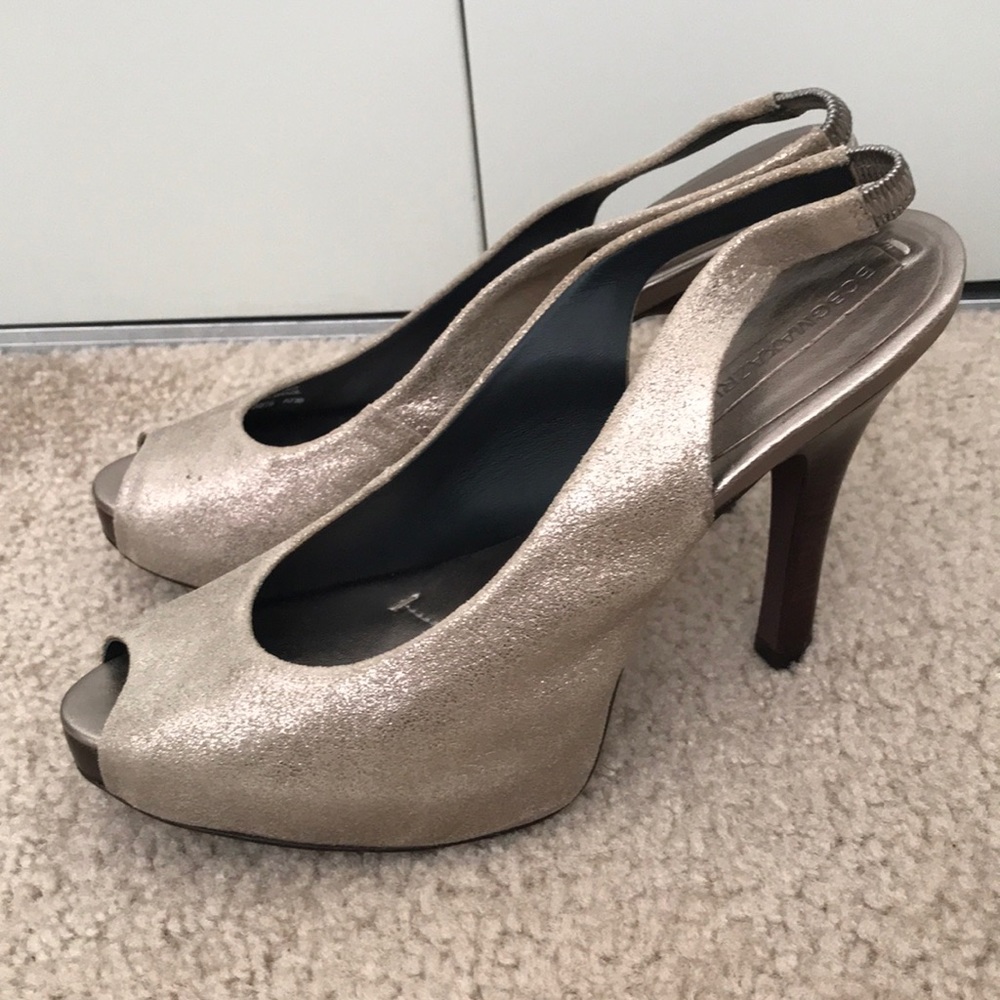 BCBGMAXAZRIA stilettos in light gold